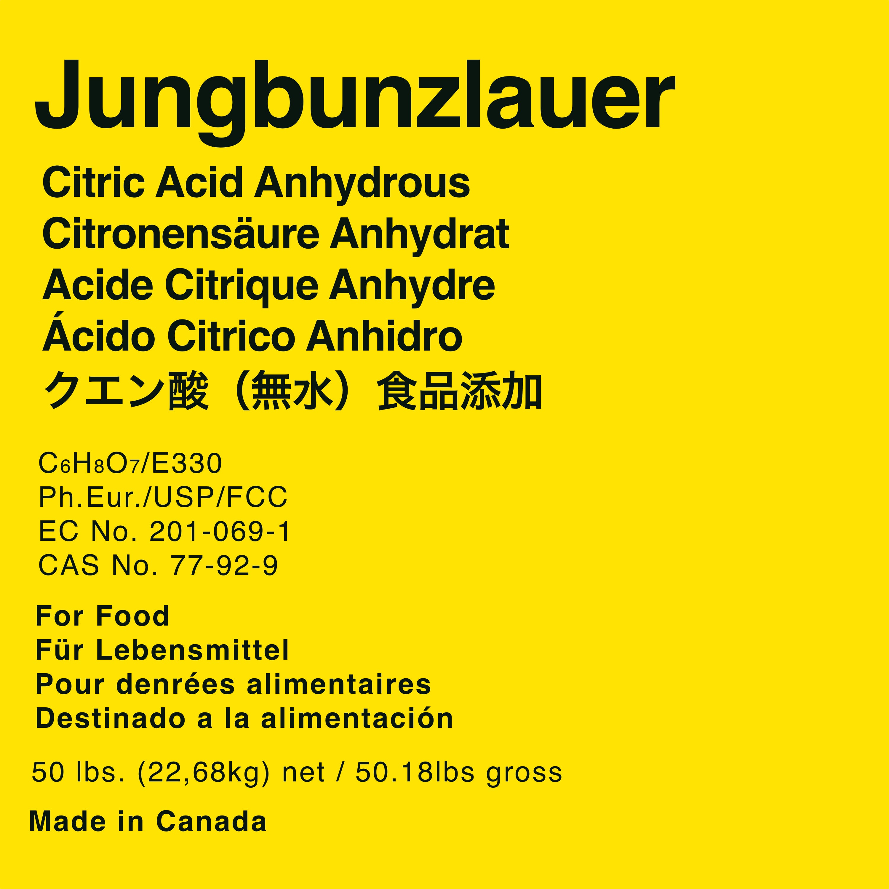 Bulk Citric Acid Pallet, 2000 lbs.