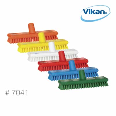 Vikan Waterfed Deck Scrub, Extra Stiff