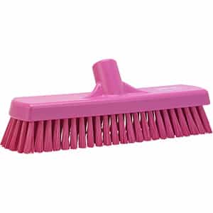 Vikan Deck Stiff Scrub Brush, Pink