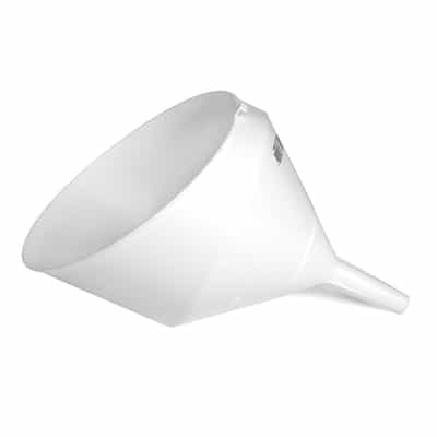 Slanted White Plastic Funnel