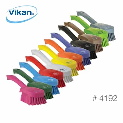 Vikan Short Handle Scrub Brush, Stiff