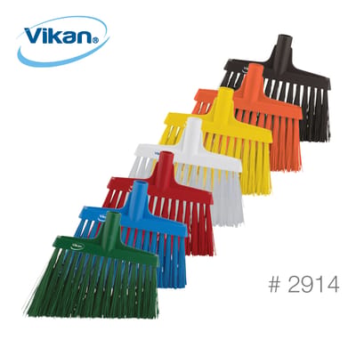 Vikan Angled Broom, Stiff, 12"