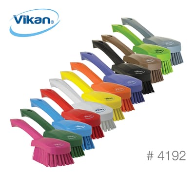 Vikan Short Handle Scrub Brush, Stiff