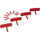 Vikan Wall Bracket Replacement Hooks, Red