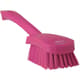 Vikan Short Handle Scrub Brush, Stiff, Pink