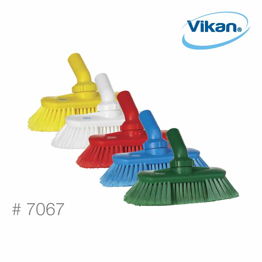 Vikan Waterfed Washing Brush w/ Angle Adjustment, Soft/Split, 7067
